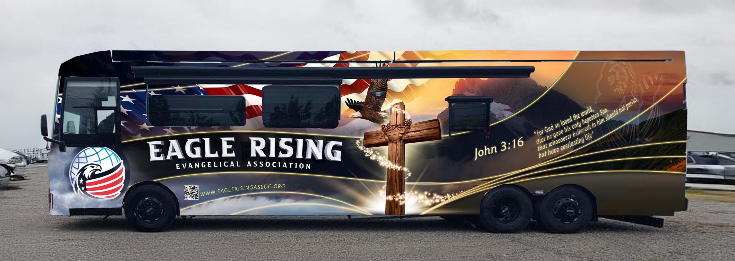 Eagle Rising ministry motorhome mockup